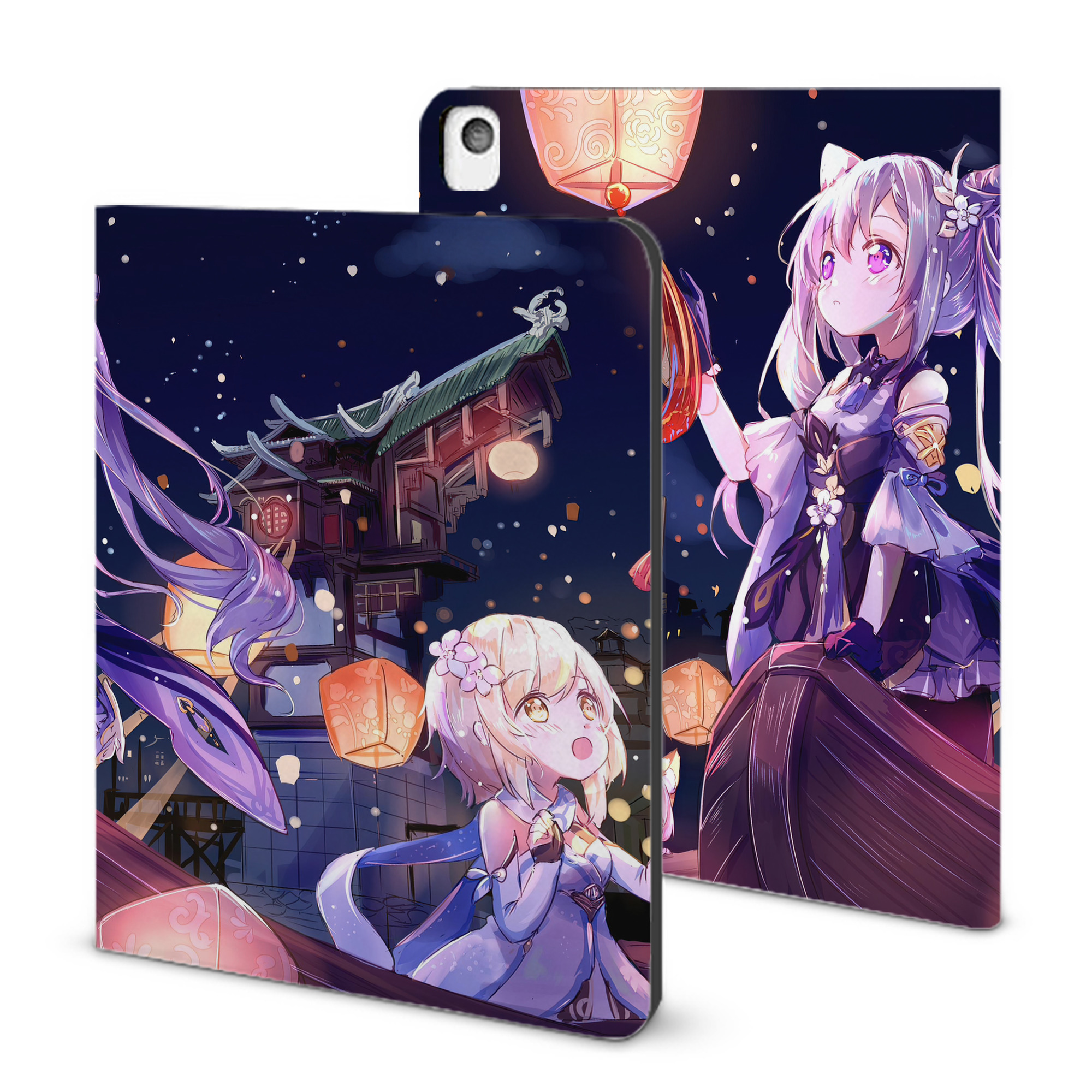 げんし神 genshin IPadケース ペンホルダー付き ブックスタイルデザイン